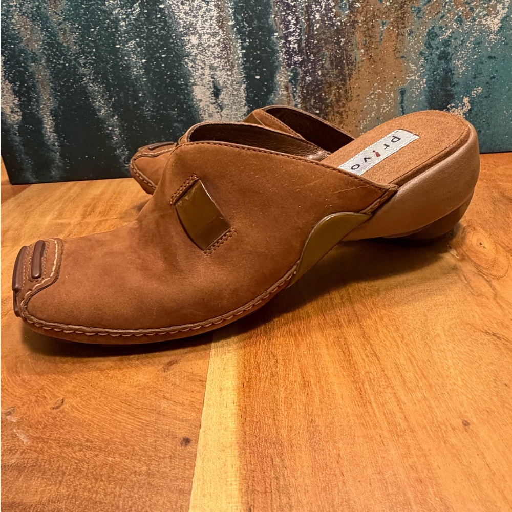 PRIVO by CLARKS Brown Leather Sport Mules - Picture 5 of 12